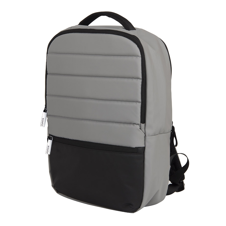 Рюкзак 'Stian", серый/черный, 42х28х12 см, 100% полиэстер, серый, черный, 100% полиэстер