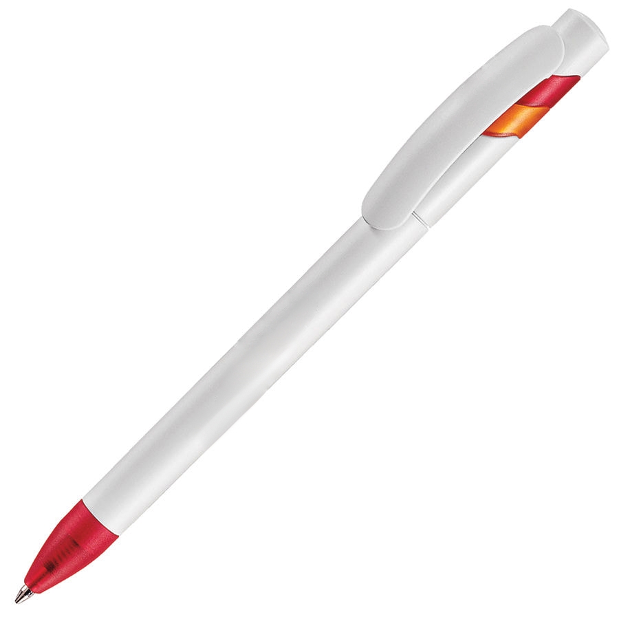 MANDI, ручка шариковая, красный/белый, пластик, красный, белый, пластик