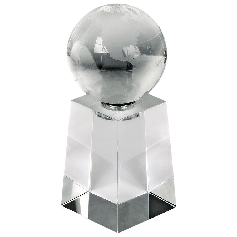 Стела "Globus"; 5х5х13 см; стекло; лазерная гравировка, прозрачный
