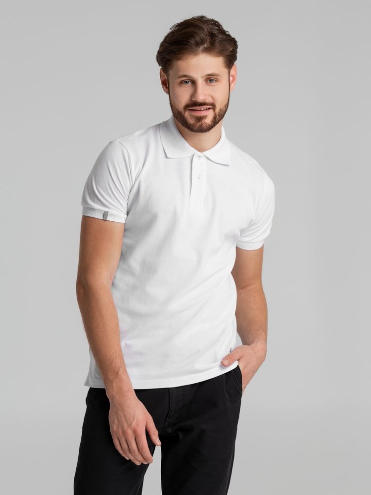 Рубашка поло мужская Virma Premium, белая, белый, хлопок