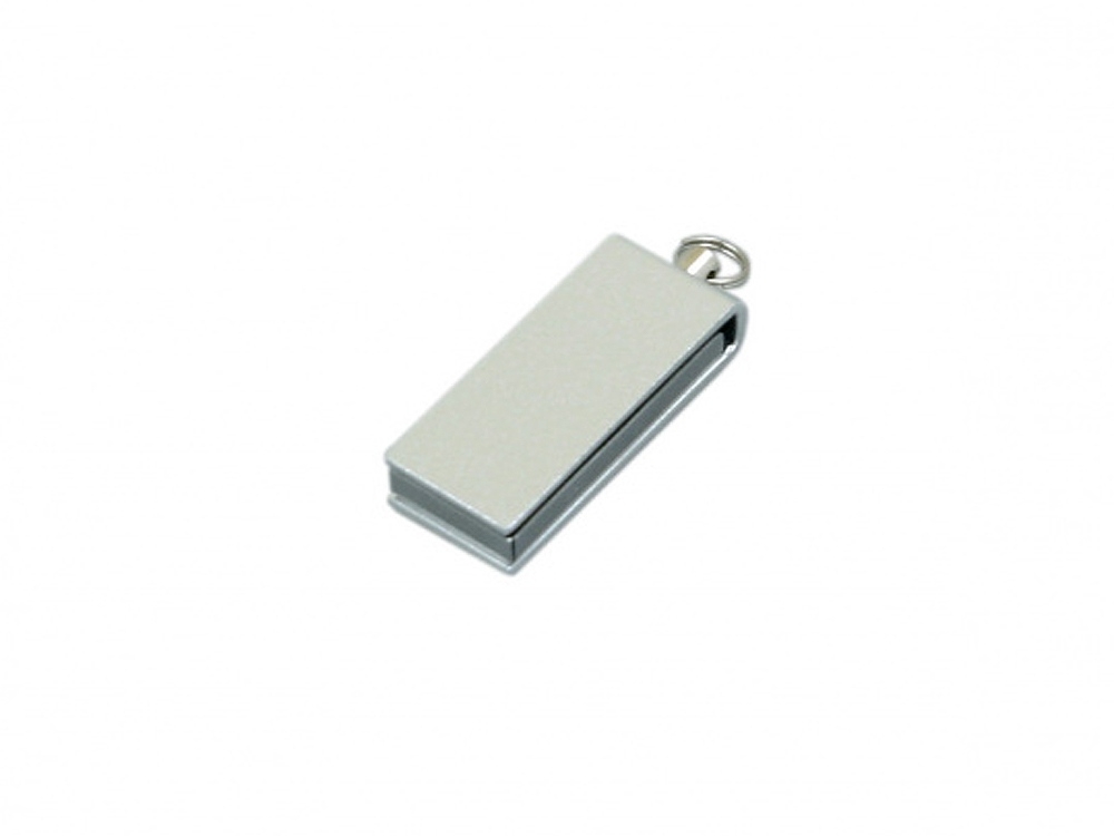 USB 2.0- флешка мини на 32 Гб с мини чипом в цветном корпусе, серебристый, металл
