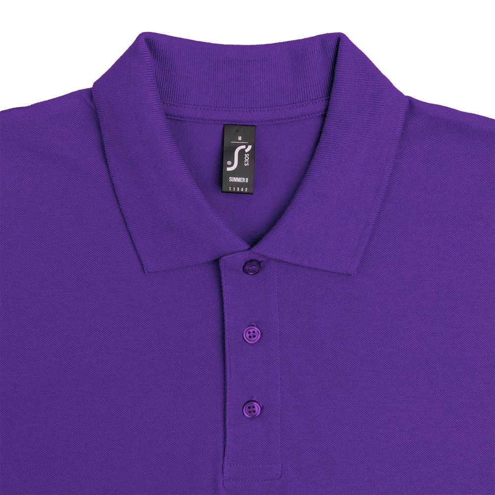 Рубашка поло мужская Summer 170, темно-фиолетовая, фиолетовый, хлопок