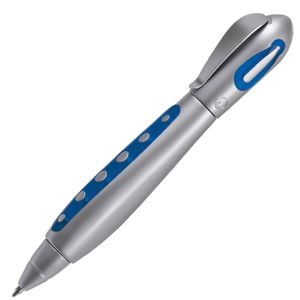 GALAXY, ручка шариковая, синий/хром, пластик/металл, синий, серебристый, пластик