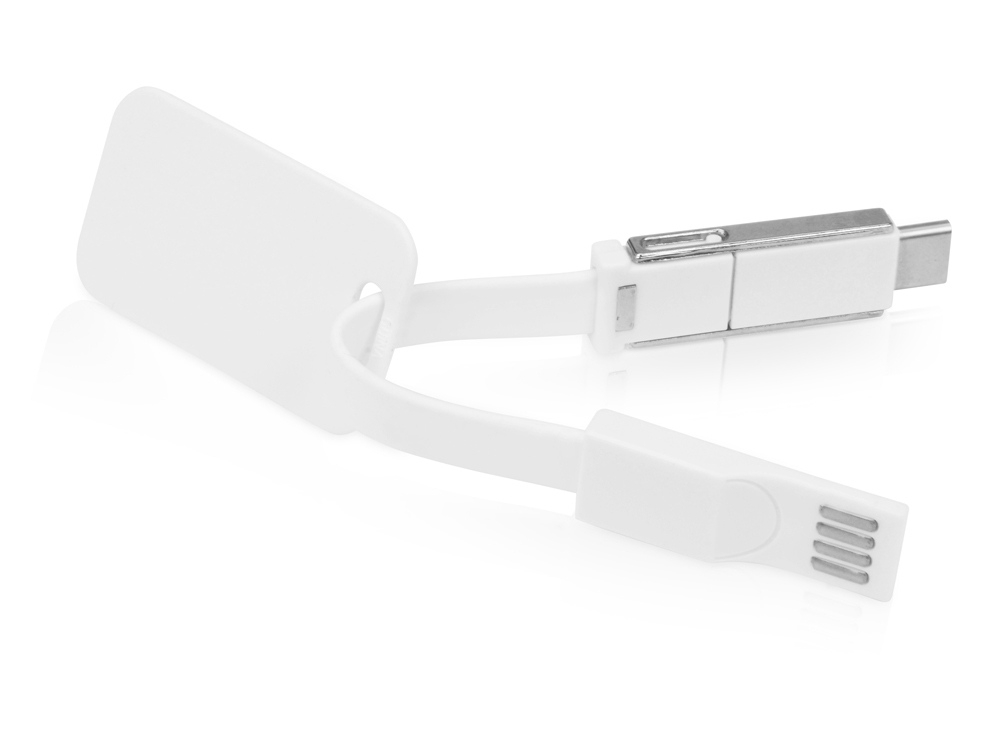 Зарядный кабель «Charge-it» 3 в 1, белый, пластик, металл