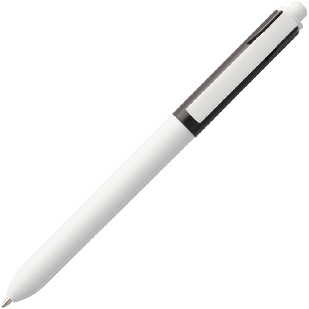 Ручка шариковая Hint Special, белая с черным, черный, белый, пластик
