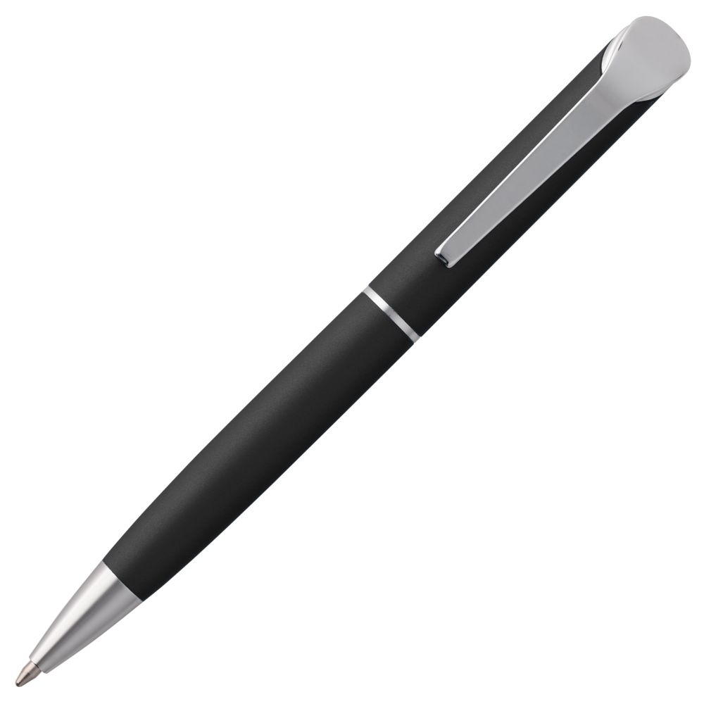 Ручка шариковая Glide, черная, черный, алюминий