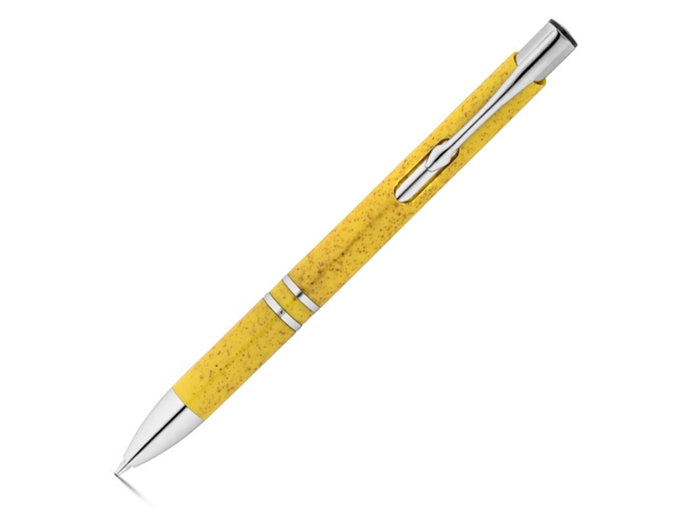 Ручка шариковая «BETA WHEAT», желтый, серебристый, пластик, растительные волокна