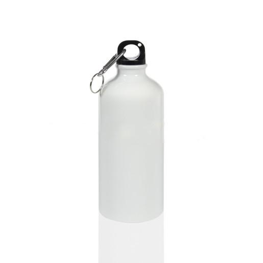 Бутылка металл белая стандарт 500 мл, белый, черный, алюминий