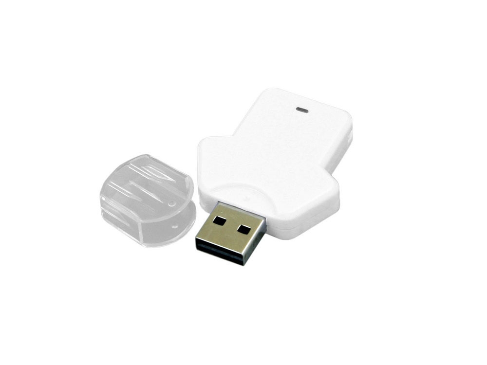 USB 2.0- флешка на 8 Гб в виде футболки, белый, пластик