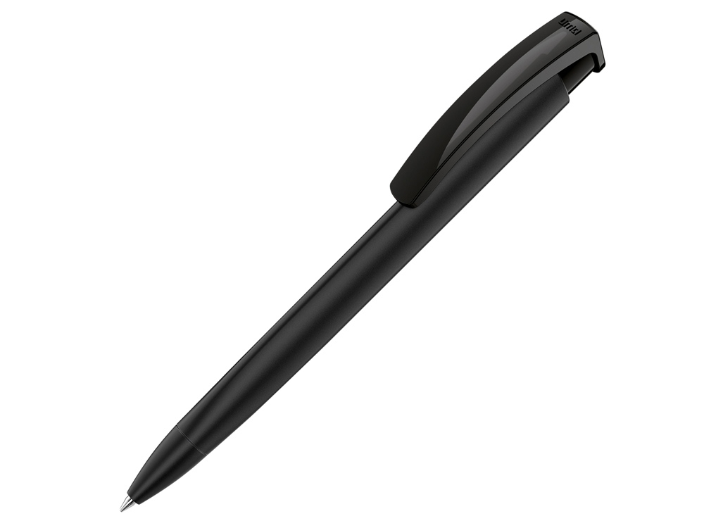 Ручка пластиковая шариковая трехгранная «Trinity Gum» soft-touch, черный, soft touch