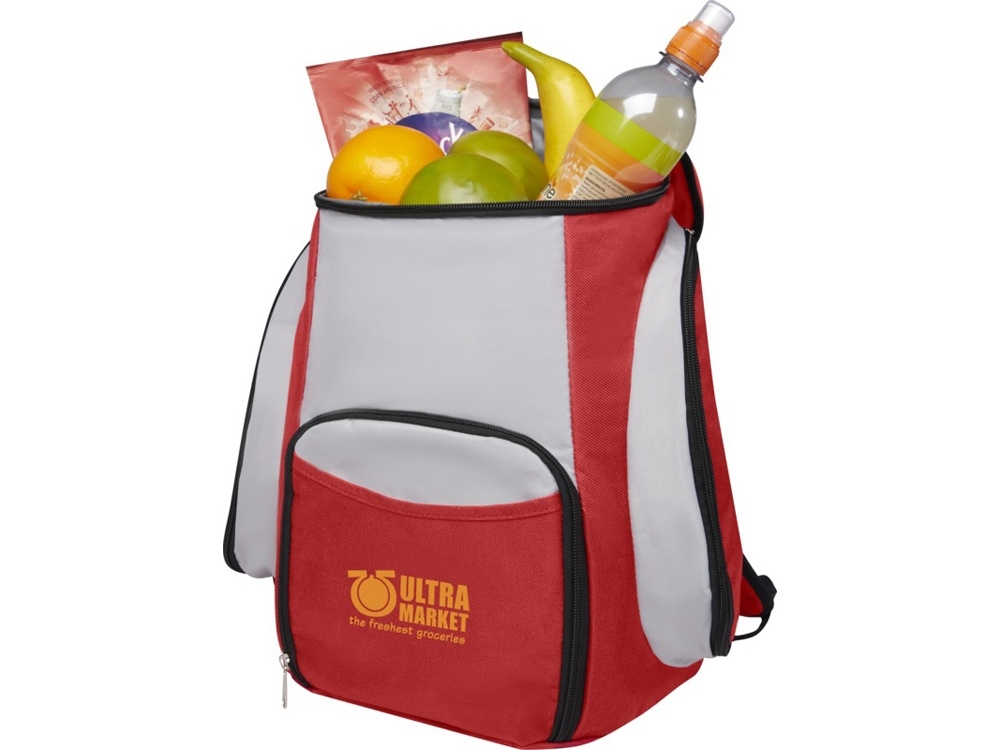 Рюкзак-холодильник «Brisbane», красный, серый, полиэстер