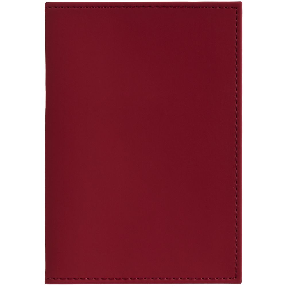 Обложка для паспорта Shall, красная, красный, кожзам