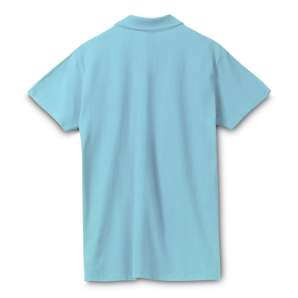 Рубашка поло мужская Spring 210, бирюзовая, бирюзовый, хлопок