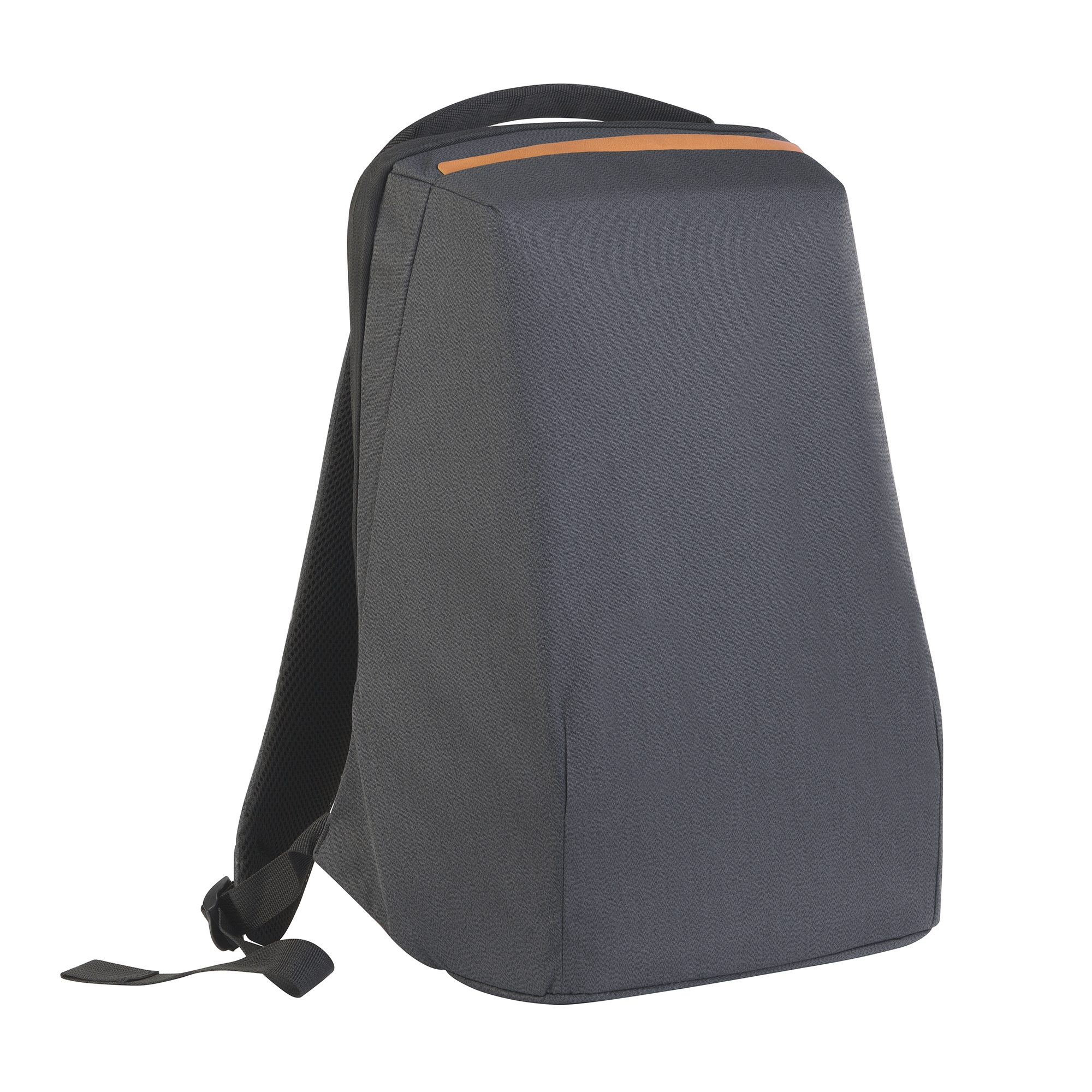Рюкзак "City" с USB-разъемом, коричневый, полиэстер/pu