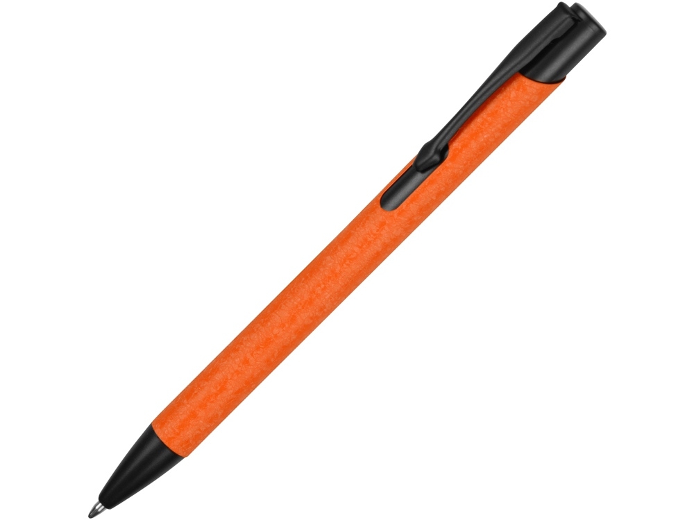 Ручка металлическая шариковая «Crepa», черный, оранжевый, металл