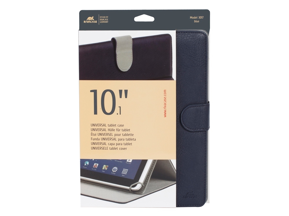 Чехол универсальный для планшета 10.1", синий, пластик