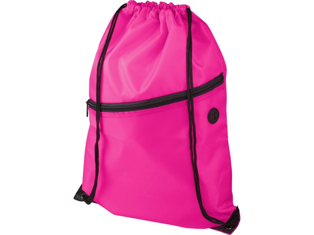 Рюкзак «Oriole» с карманом на молнии, розовый, полиэстер