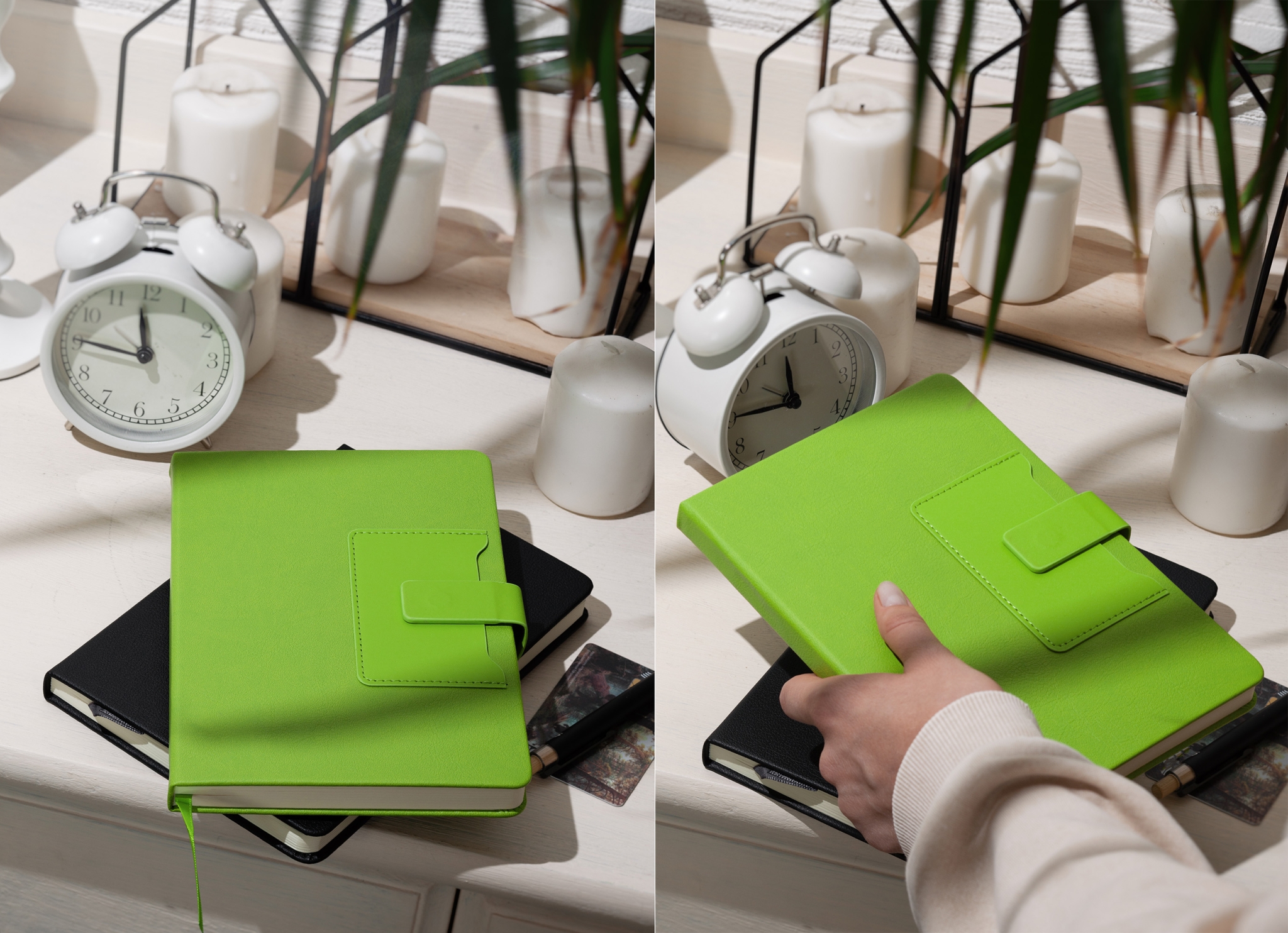 Ежедневник недатированный "Монти", формат А5, зеленый, кожзам