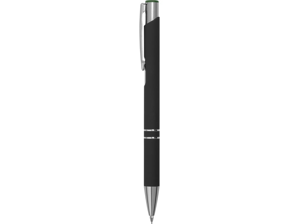 Ручка металлическая шариковая «Legend Mirror Gum» soft-touch, черный, зеленый, soft touch