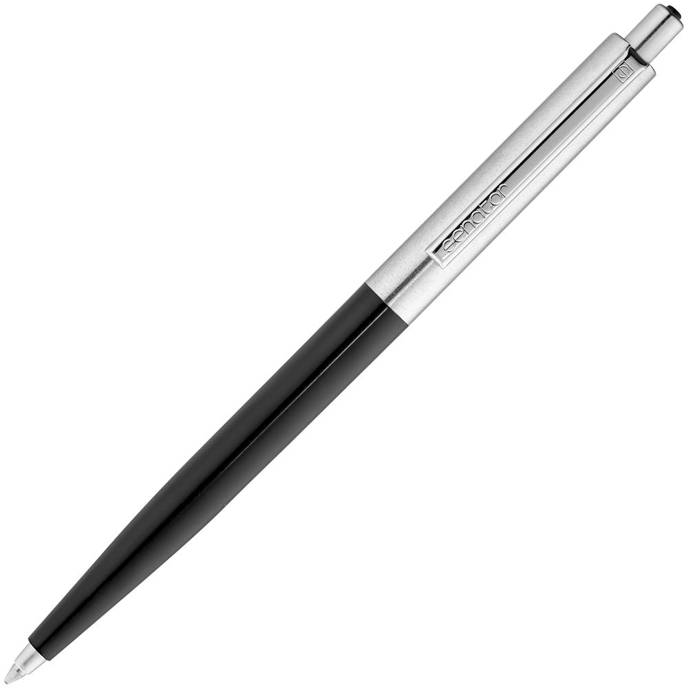 Ручка шариковая Senator Point Metal, черная, черный, пластик; металл