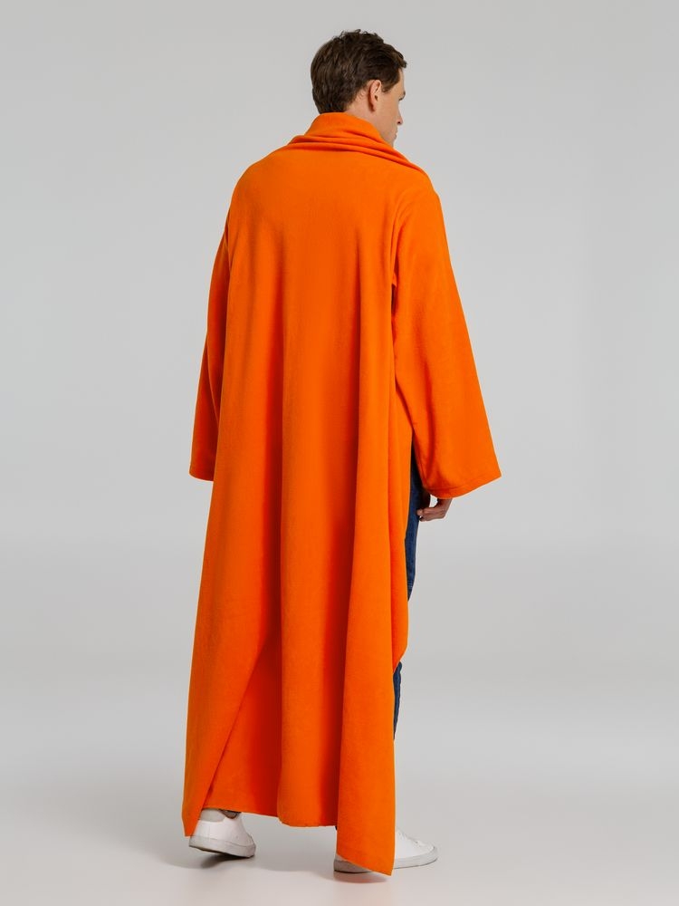 Плед с рукавами Lazybones, оранжевый, оранжевый, 180 г/м²; чехол - полиэстер, плед - флис