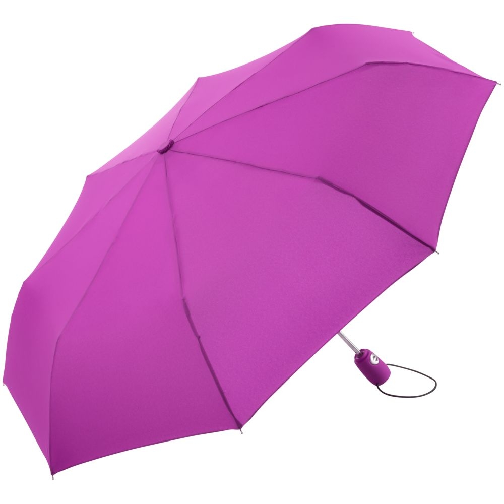 Зонт складной AOC, ярко-розовый, розовый, 190t; ручка - пластик, купол - эпонж, хромированная сталь, покрытие софт-тач; каркас - металл, стекловолокно