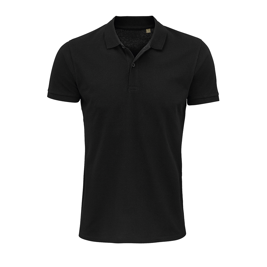 Рубашка поло мужская PLANET MEN, черный, S, 100% органический хлопок, 170 г/м2, черный, пике, 100% органический хлопок, 170 г/м²