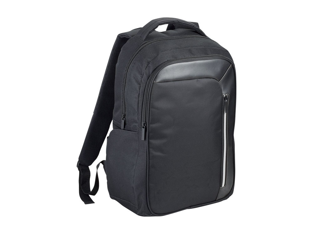 Рюкзак «Ravy» для ноутбука 15.6" с защитой RFID, черный, полиэстер, пластик