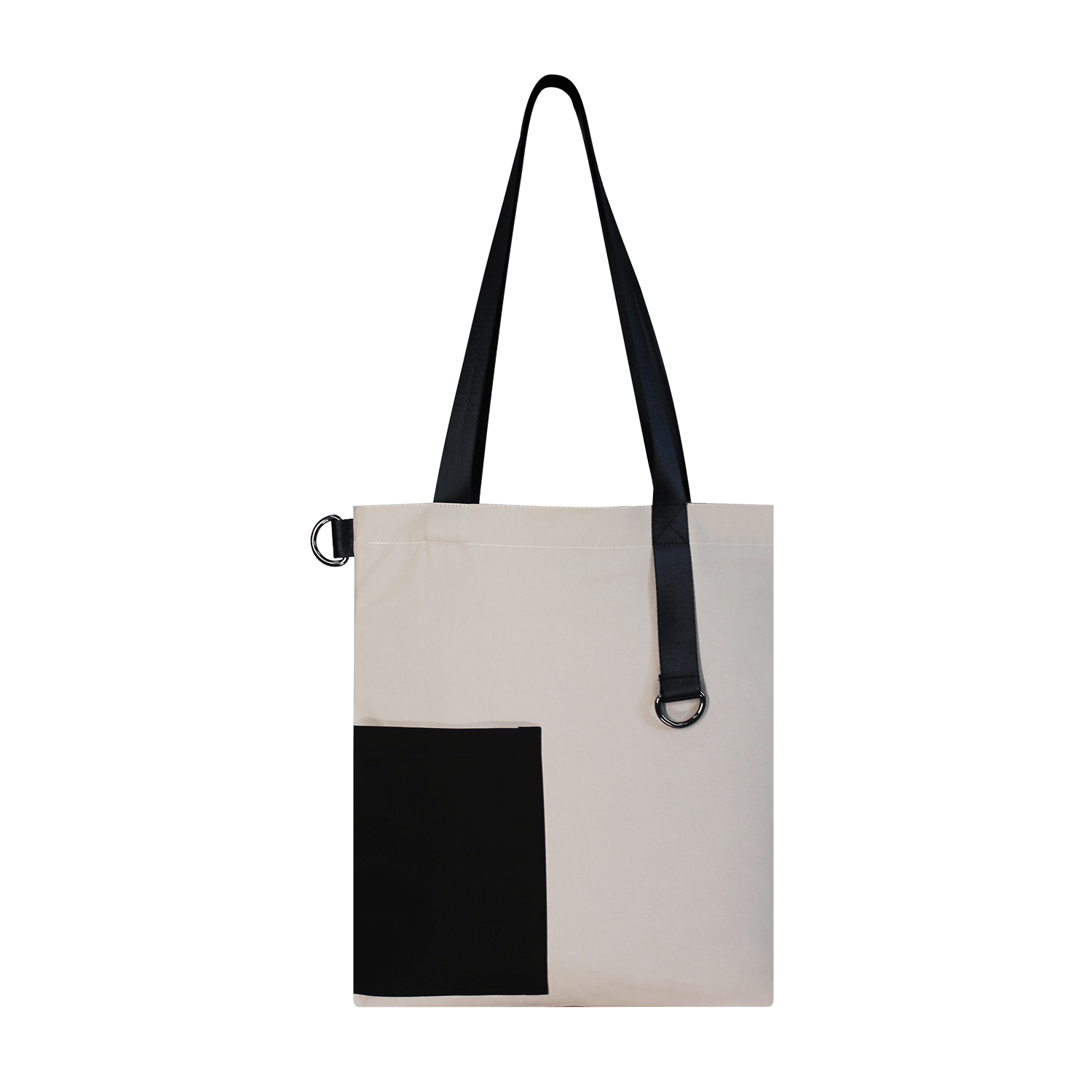 Шоппер Superbag Color (бежевый с чёрным), бежевый с чёрным, хлопок