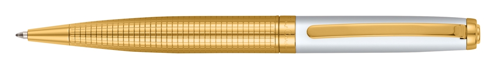 Ручка шариковая Pierre Cardin GOLDEN. Цвет - золотистый и белый. Упаковка B-1, желтый, латунь