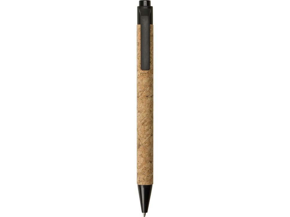 Ручка из пробки и переработанной пшеницы шариковая «Evora», коричневый, черный, пластик, пробка