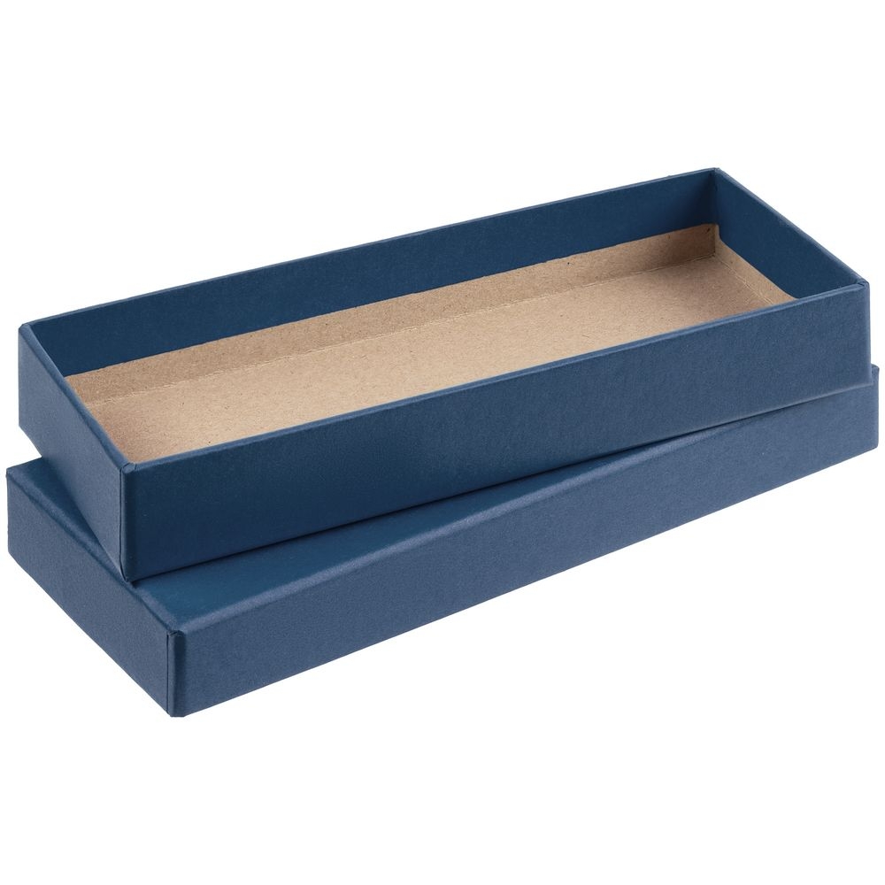 Коробка Notes с ложементом для ручки и флешки, синяя, синий, картон