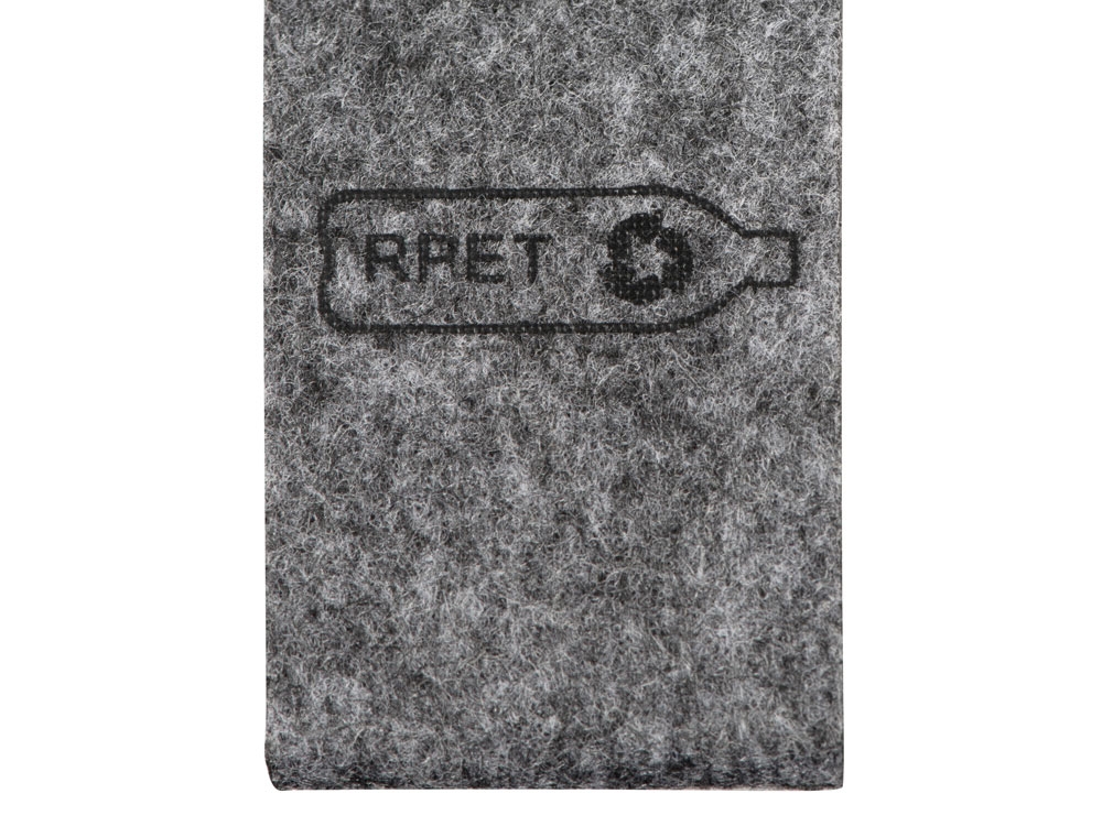 Брелок «Felt» из RPET-фетра, серый, пластик, шерсть