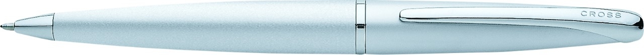 Шариковая ручка Cross ATX. Цвет - серебристый матовый., серебристый, латунь, нержавеющая сталь