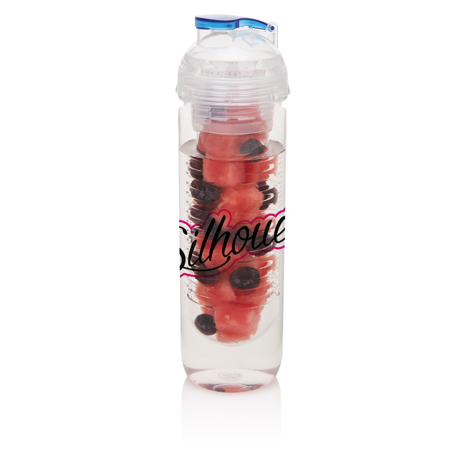 Бутылка для воды с контейнером для фруктов, 500 мл, синий, tritan; as