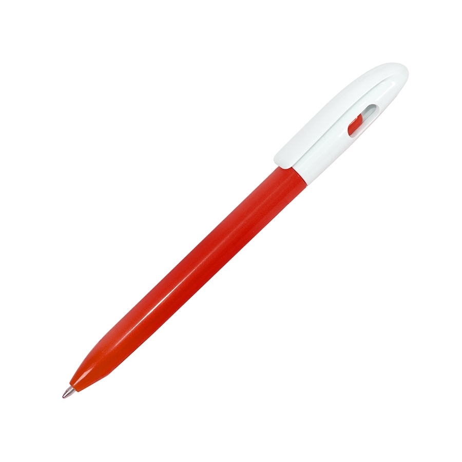 LEVEL, ручка шариковая, красный, пластик, красный, белый, пластик