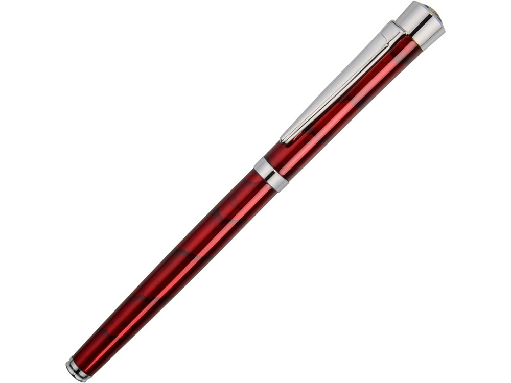 Ручка-роллер, черный, красный, серебристый, металл