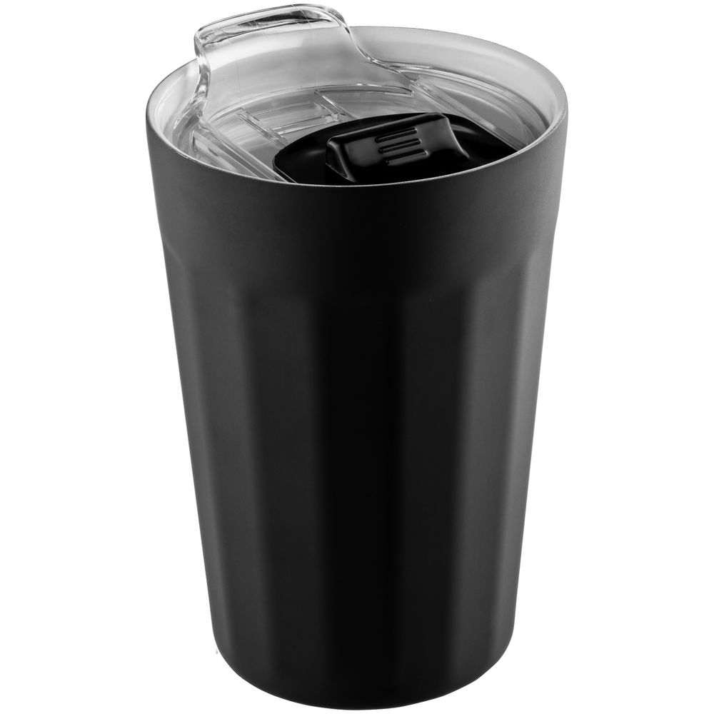Набор Degusto, черный, черный, пластик; нержавеющая сталь, френч-пресс - боросиликатное стекло, 304; термостакан - нержавеющая сталь, пищевая; внутренняя поверхность - керамическое; коробка - микрогофрокартон