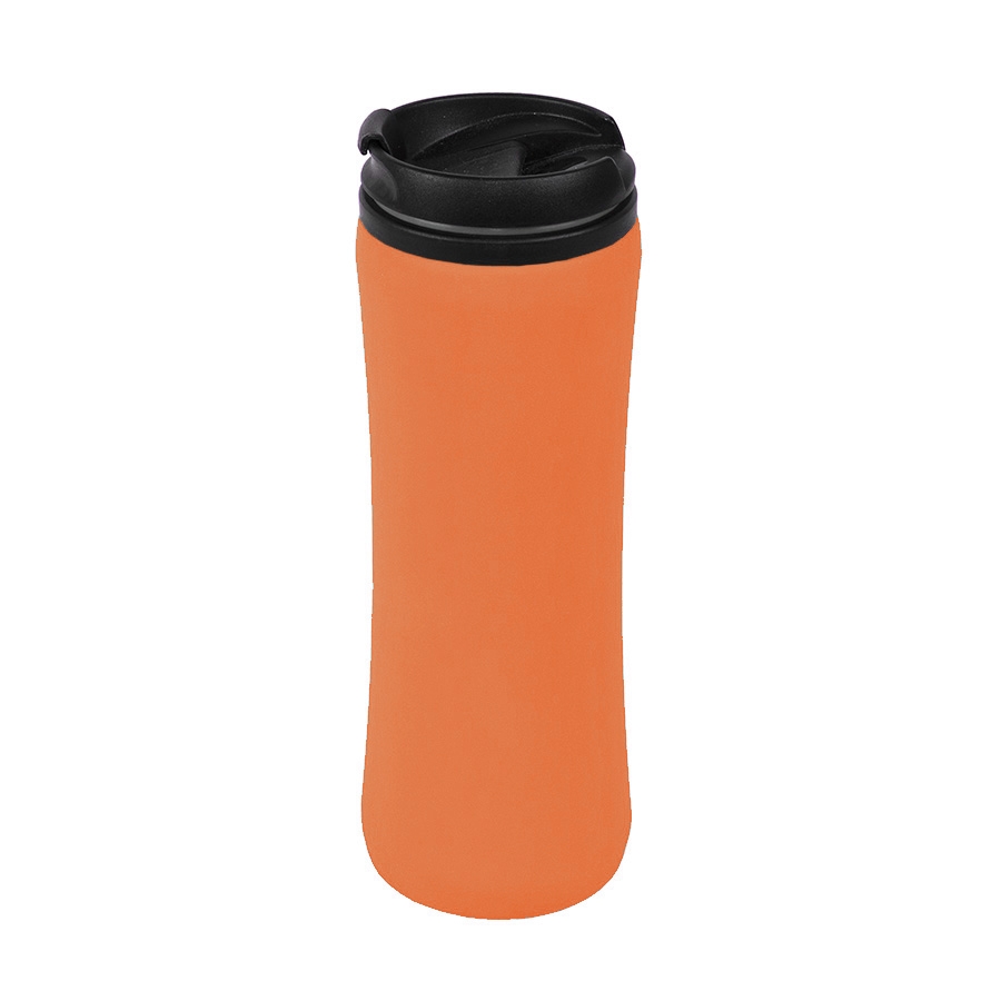 Термокружка FLOCK;  450 мл; оранжевый; пластик/металл, оранжевый, пластик/металл