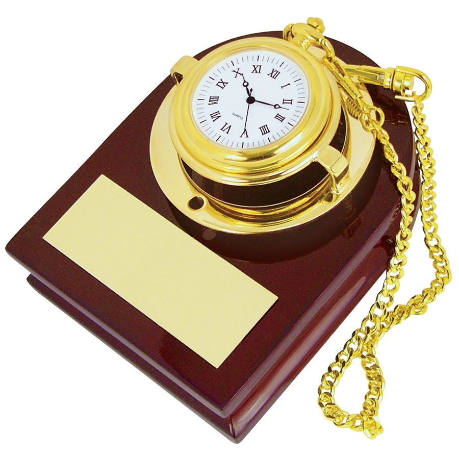 Часы карманные с подставкой; 13х10х7 см; дерево, металл; лазерная гравировка, золотистый, коричневый, дерево, металл