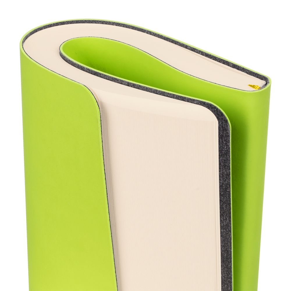 Ежедневник Flex Shall, недатированный, светло-зеленый, зеленый, искусственная кожа; покрытие софт-тач