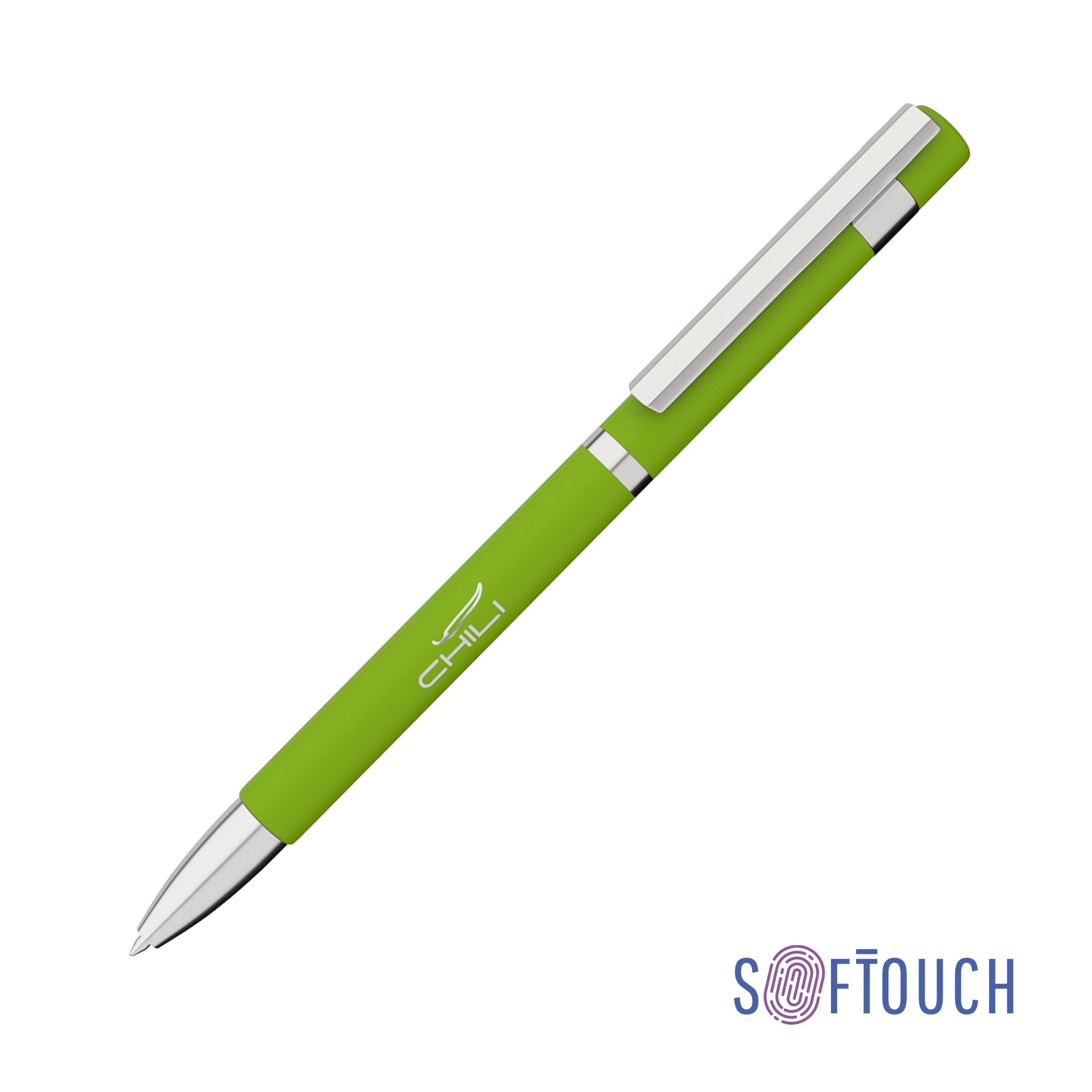 Ручка шариковая "Mars", покрытие soft touch, зеленый, металл в покрытии softtouch