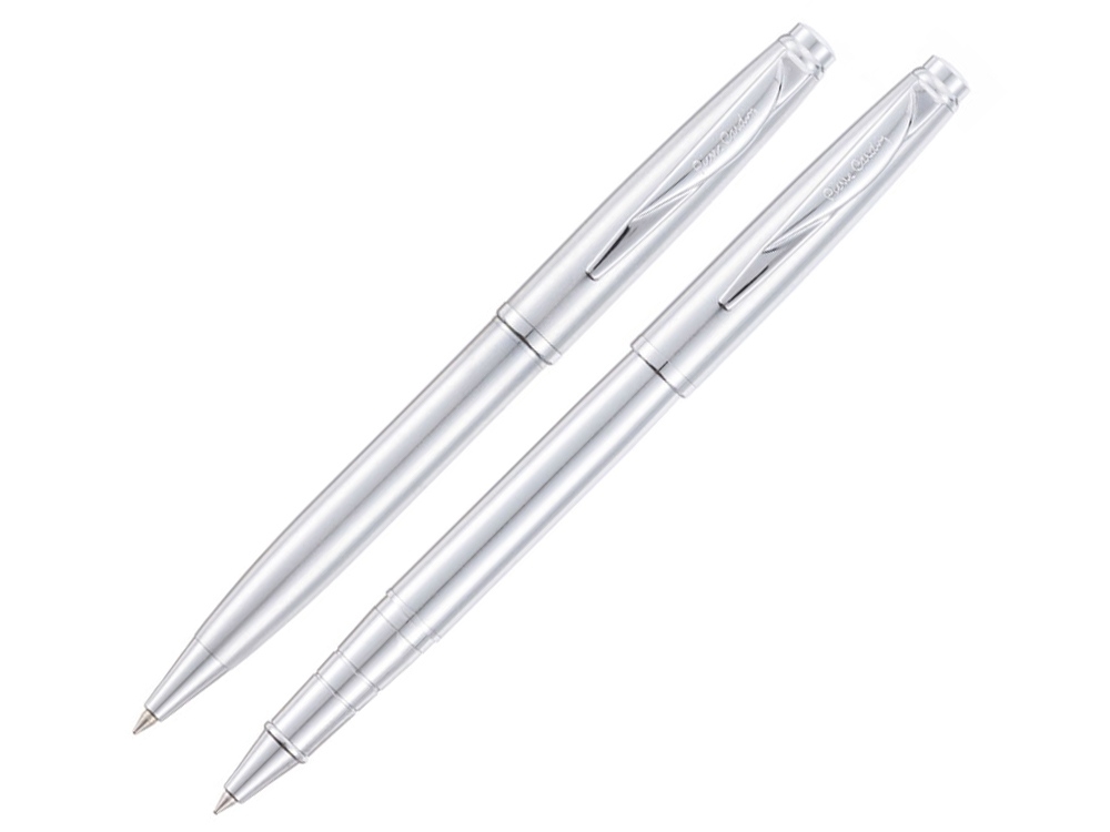 Набор «Pen and Pen»: ручка шариковая, ручка-роллер, серый, металл