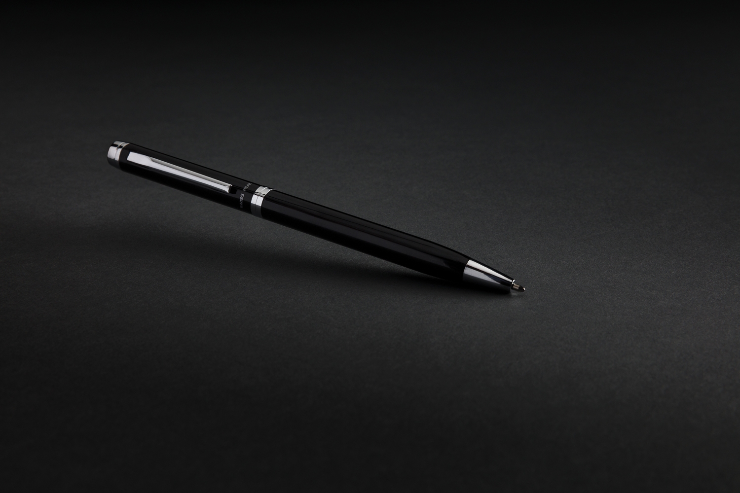 Ручка Swiss Peak Luzern, черный; серебряный, сталь; abs