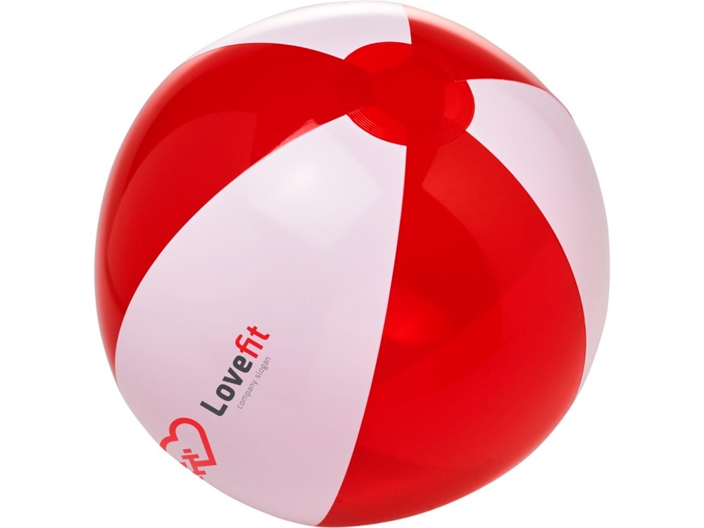 Пляжный мяч «Bondi», белый, красный, пвх