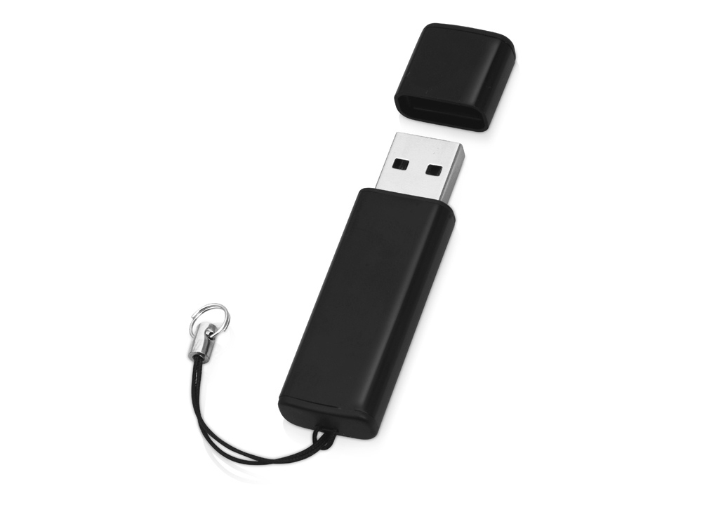 USB-флешка на 16 Гб «Borgir» с колпачком, черный, металл