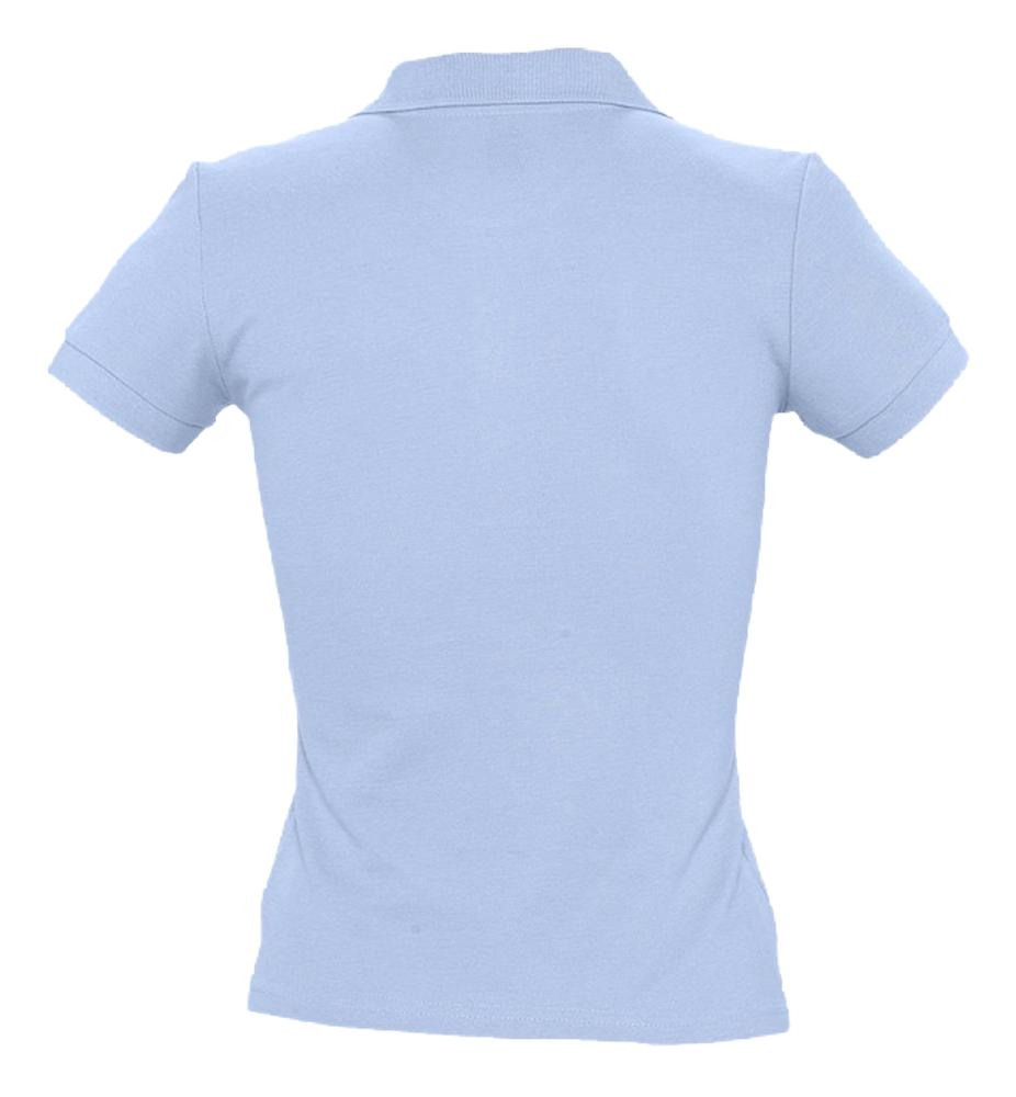 Рубашка поло женская People 210, голубая, голубой, хлопок