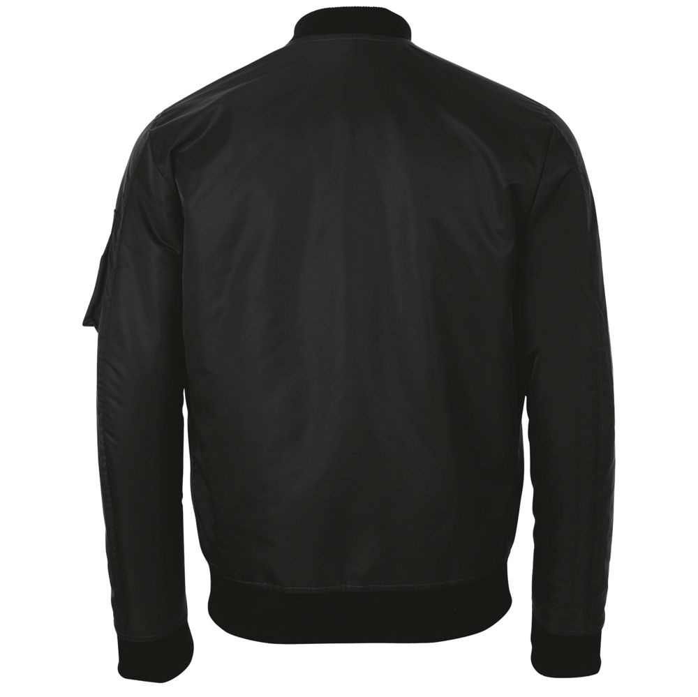 Куртка бомбер унисекс Rebel, черная, черный, нейлон 100%; подкладка, утеплитель - полиэстер 100%, плотность 60 г/м²