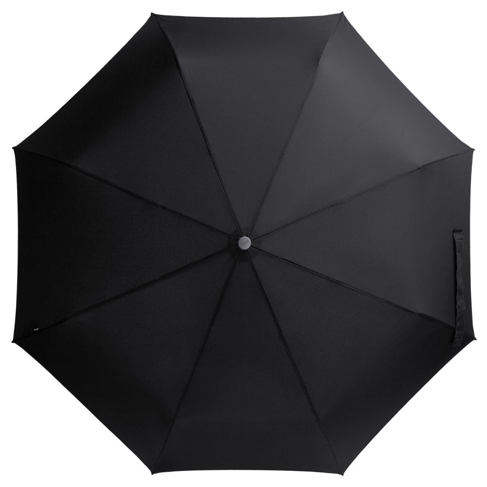 Зонт складной E.200, черный, черный, 190t, сталь, стеклопластик; купол - эпонж, каркас - алюминий