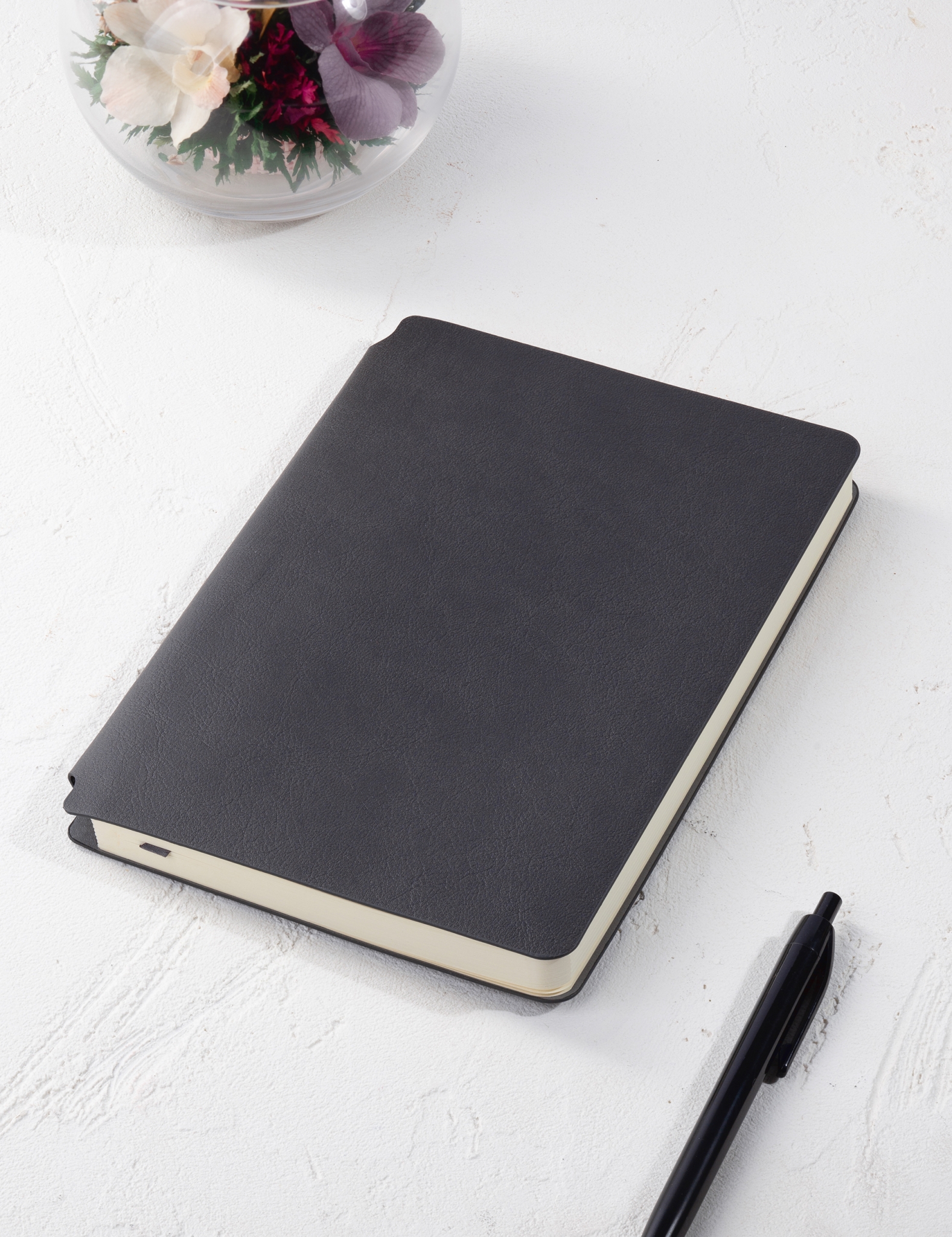Ежедневник недатированный "Альба", формат А5, гибкая обложка, серый, кожзам